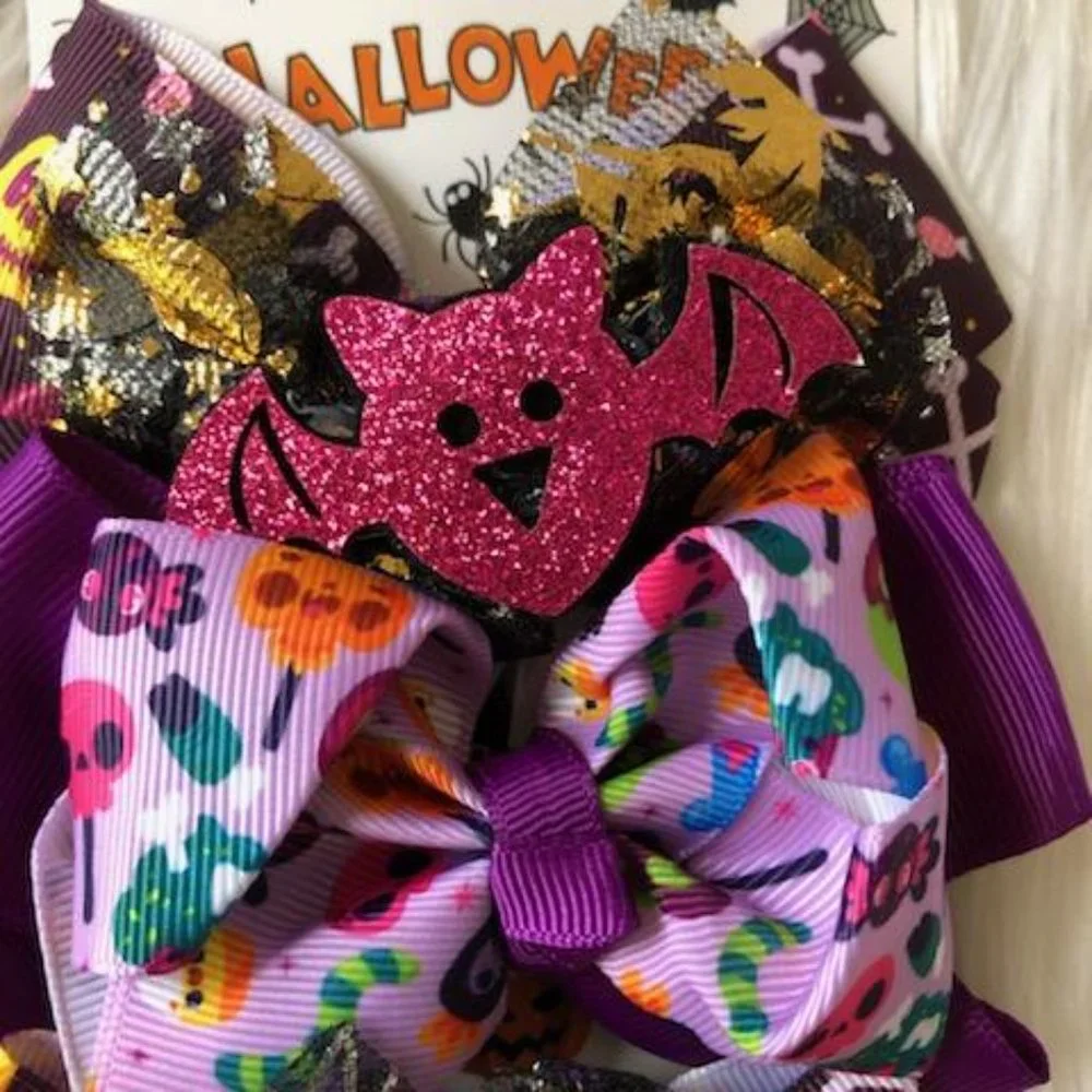 Set of 4 Halloween Hairbows